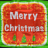Merry Christmas Silk Set:  18" B/W and 18" Color